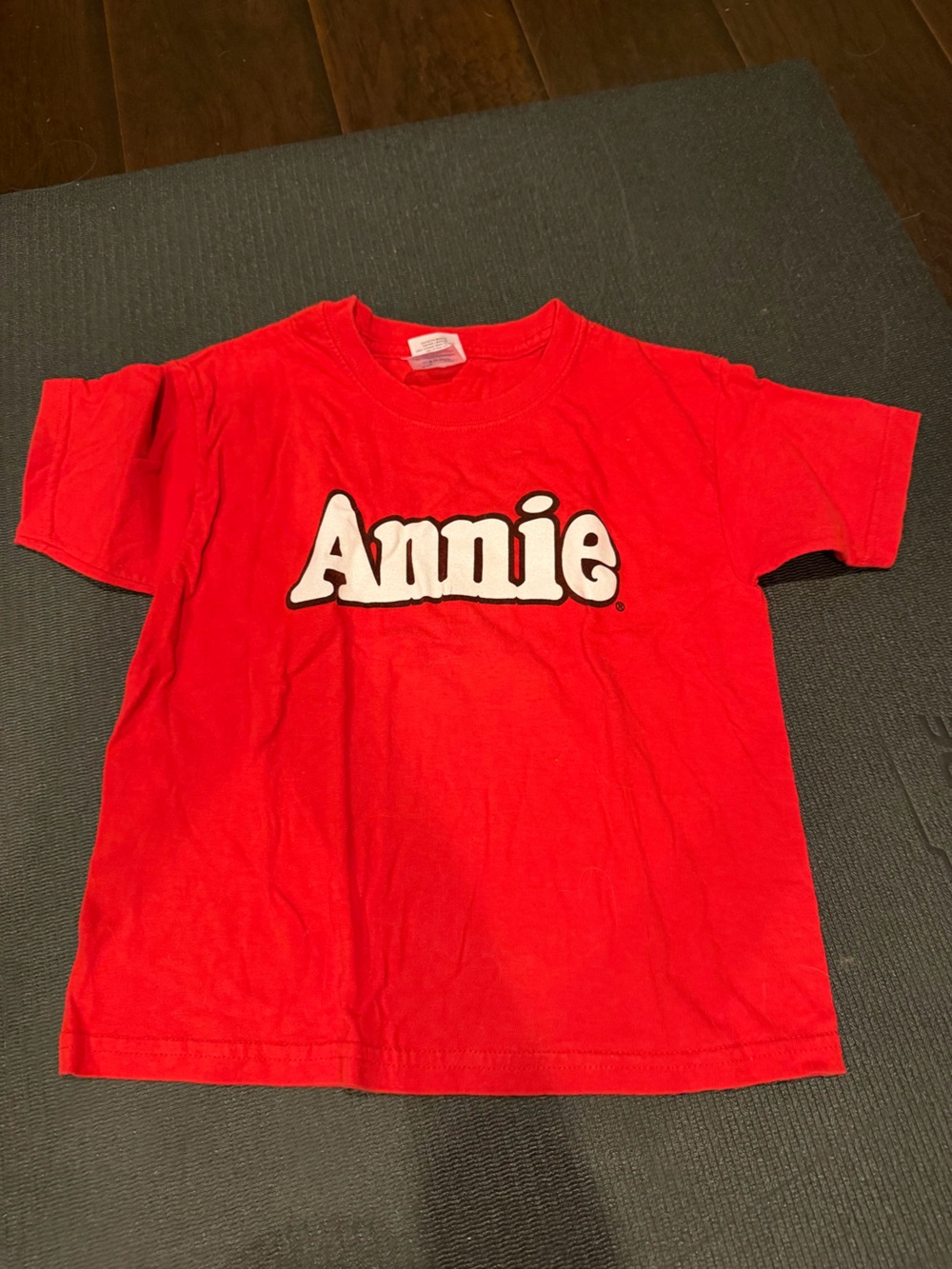 Gildan Red Graphic Tee with White 'Annie' Logo